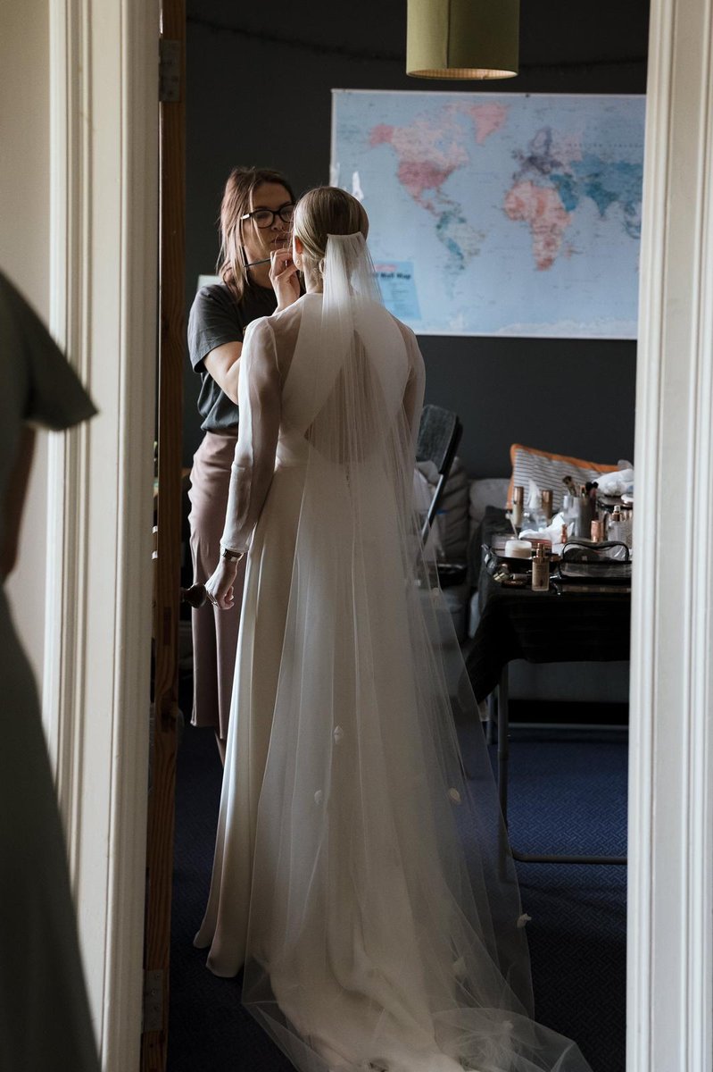 Bridal makeup application